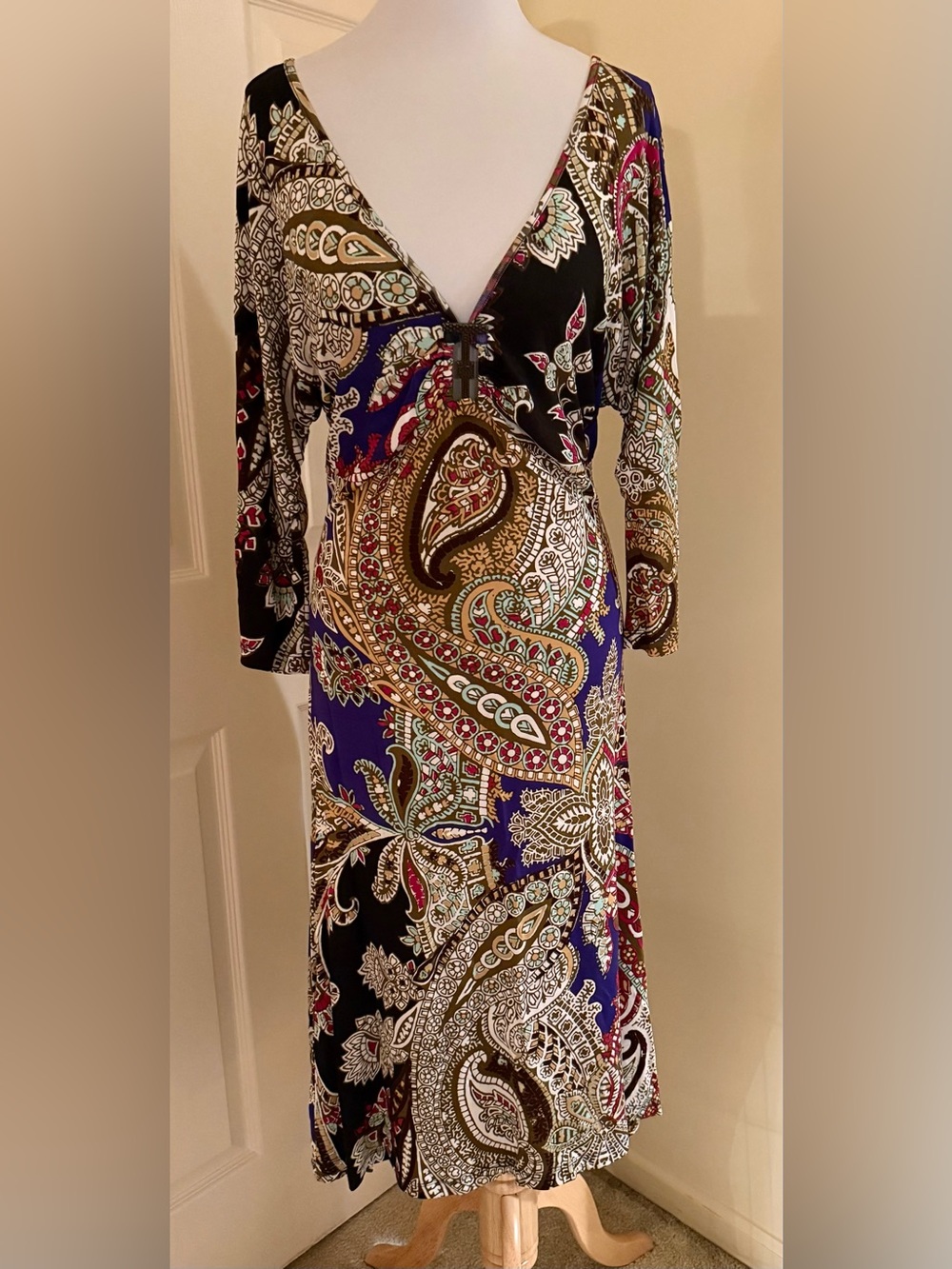 ROBERTO CAVALLI DRESSY DRESS MULTICOLOURS SIZE IT 48/12US